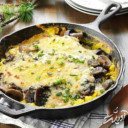 طرز تهیه کوکو قارچ غذا با قارچ, غذا با قارچ و مرغ, غذا با قارچ و پنیر پیتزا
